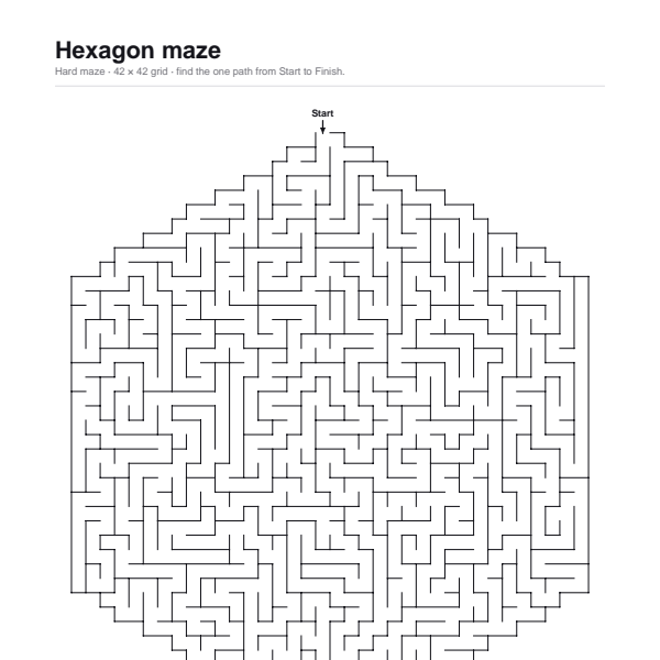Hexagon maze preview