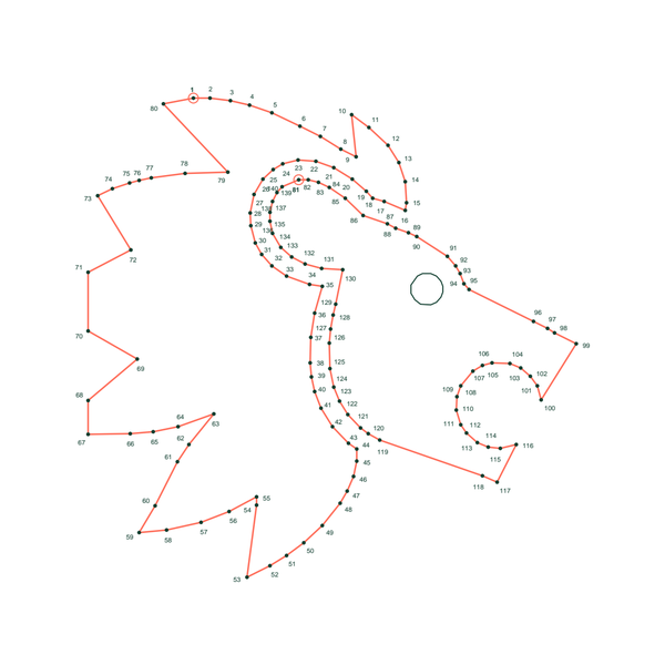 Lion dot to dot (140 dots) preview