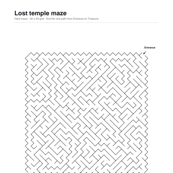 Lost temple maze preview