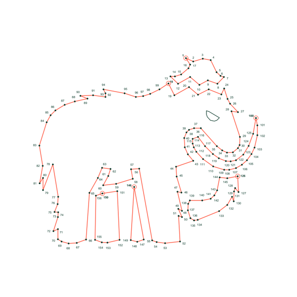 Mammoth dot to dot (156 dots) preview