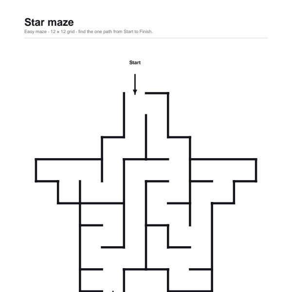 Star maze preview