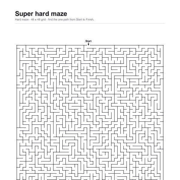 Super hard maze preview