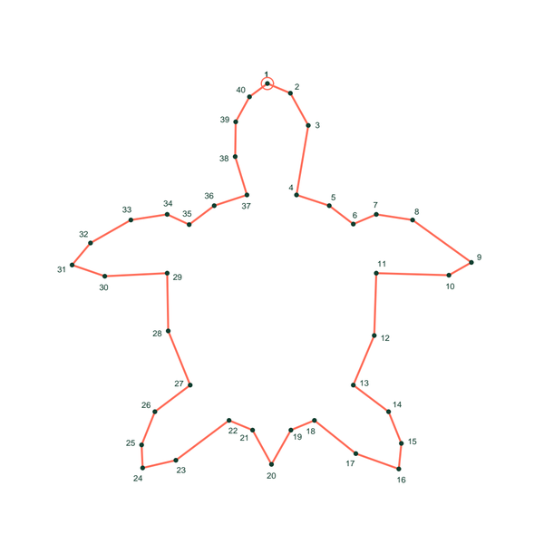 Turtle dot to dot (40 dots) preview